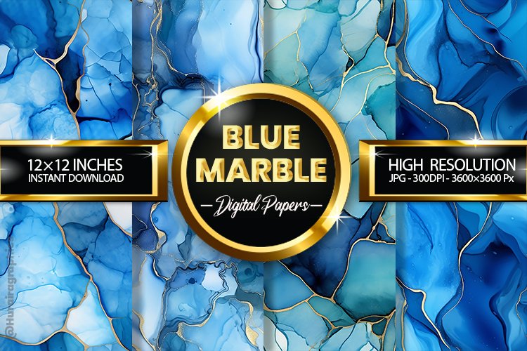 Blue Marble Digital Papers - 04 Variations