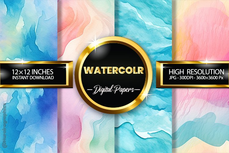 Watercolr Digital Papers - 04 Variations