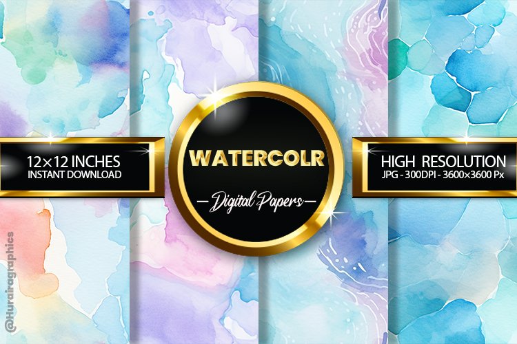 Watercolr Digital Papers - 04 Variations