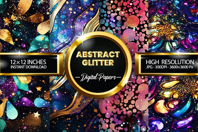 Abstract Glitter Digital Papers - 04 Variations example image 1