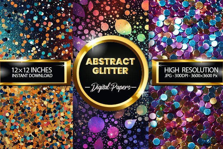 Abstract Glitter Digital Papers - 04 Variations example image 1