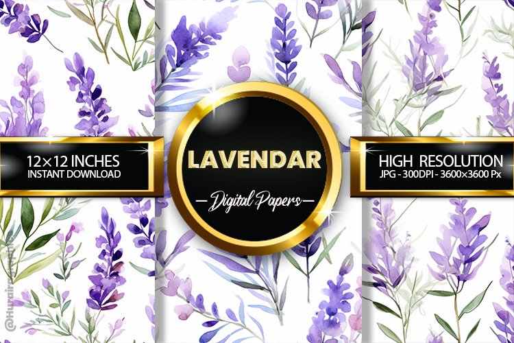 Lavendar Digital Papers - 03 Variations