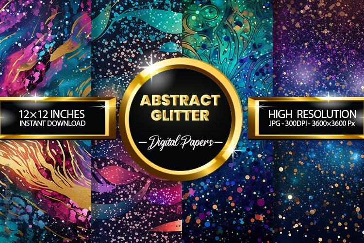 Abstract Glitter Digital Papers - 04 Variations example image 1