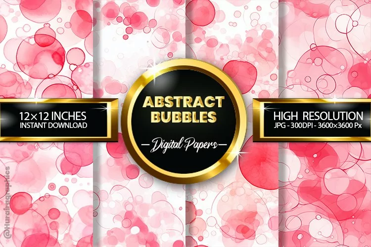 Abstract Bubbles Digital Papers - 04 Variations