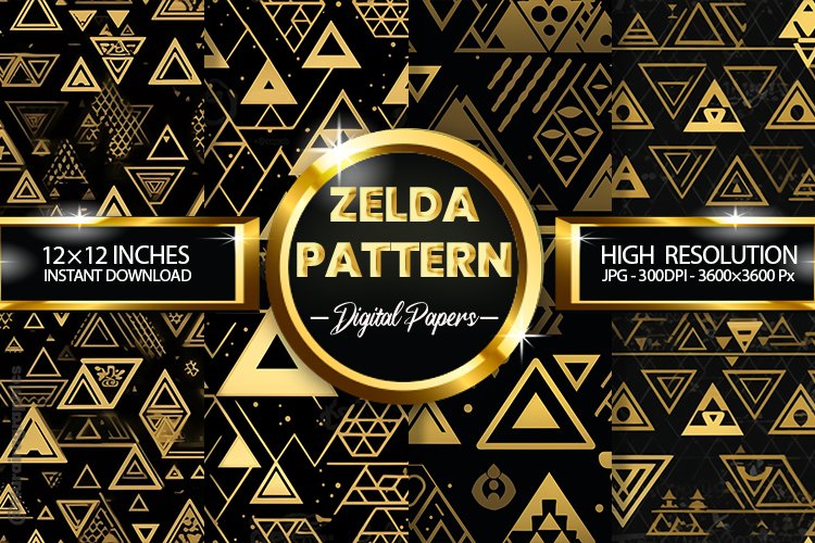 Zelda Pattern Digital Papers - 04 Variations