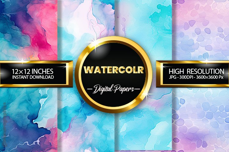 Watercolr Digital Papers - 04 Variations