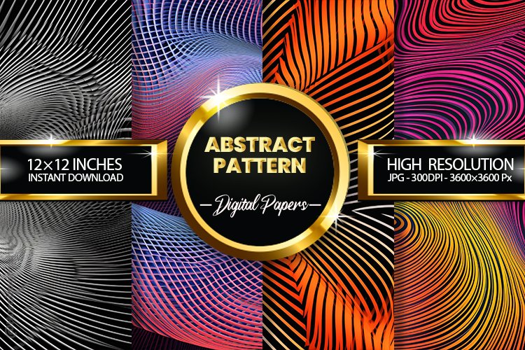 Abstract Pattern Digital Papers - 04 Variations example image 1