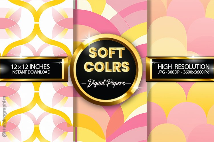Soft Colrs Digital Papers - 03 Variations