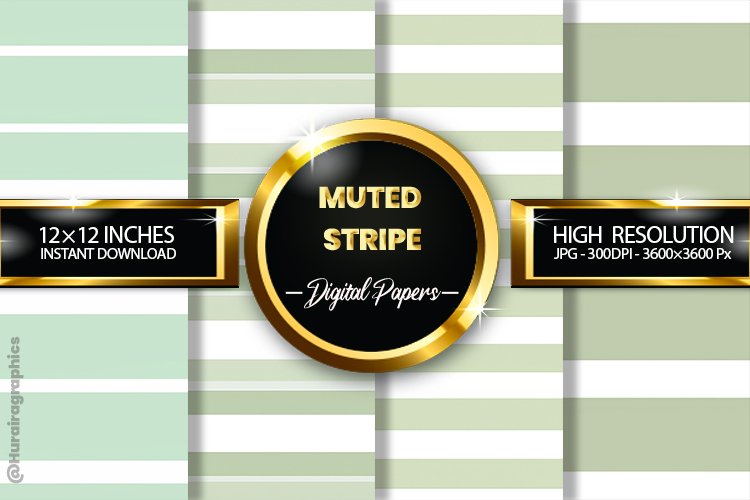 Muted Stripe Digital Papers - 04 Variations