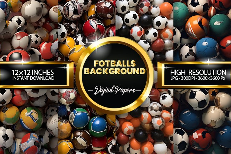 Fotballs Background Digital Papers - 04 Variations