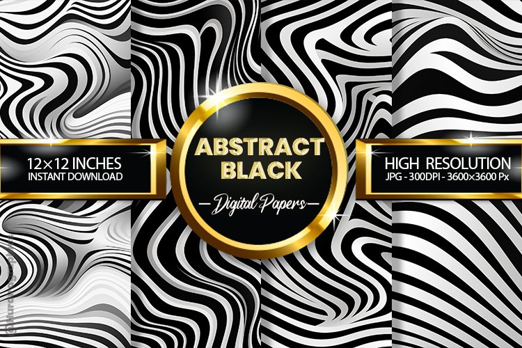 Abstract Black Digital Papers - 04 Variations