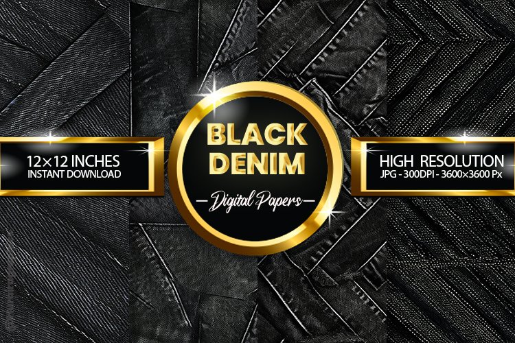 Black Denim Digital Papers - 04 Variations