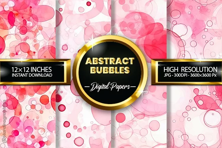 Abstract Bubbles Digital Papers - 04 Variations