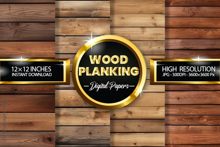 Wood Planking Digital Papers - 04 Variations