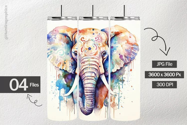 Shabbychic Elephant Digital Papers - 04 Variations
