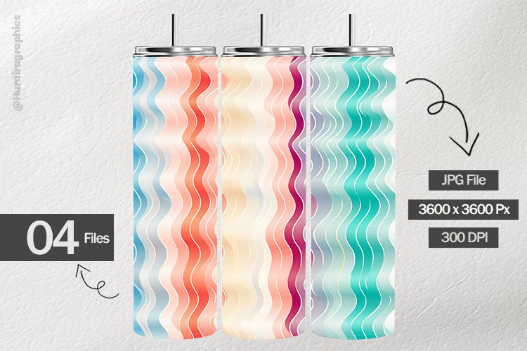 Rainbow Wave Digital Papers - 04 Variations