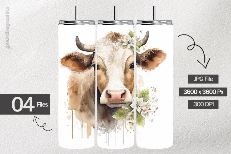 Shabbychic Cow Digital Papers - 04 Variations