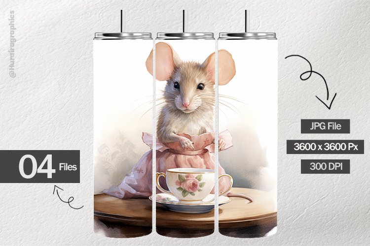 Shabbychic Mouse Digital Papers - 04 Variations