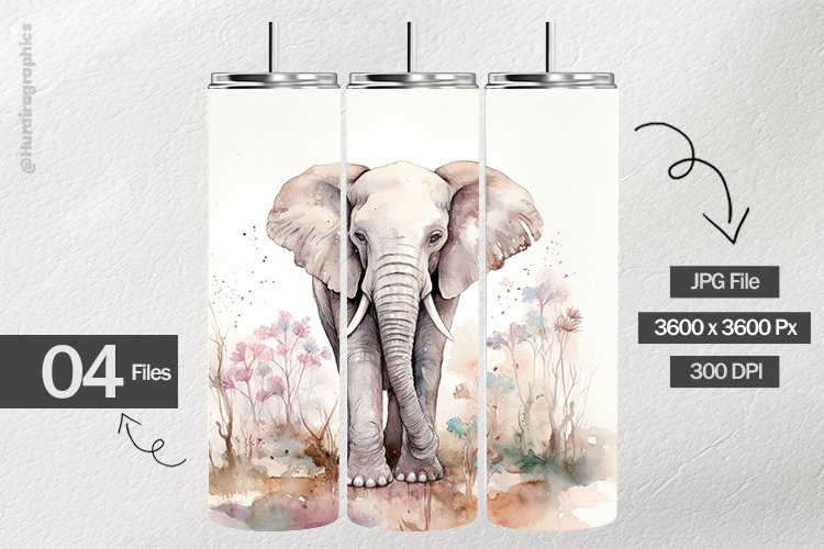 Shabbychic Elephant Digital Papers - 04 Variations