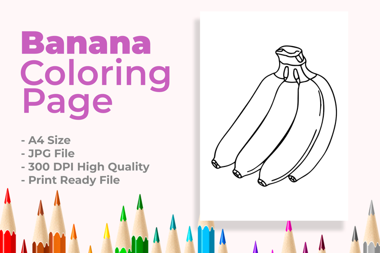 Banana Coloring Pages