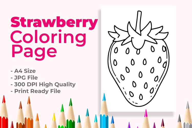 Strawberry Coloring Page