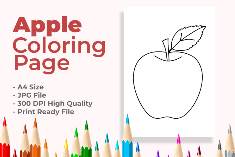Apple Coloring Page