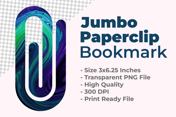 Liquid Swirl Jumbo Paperclip Bookmark example image 1