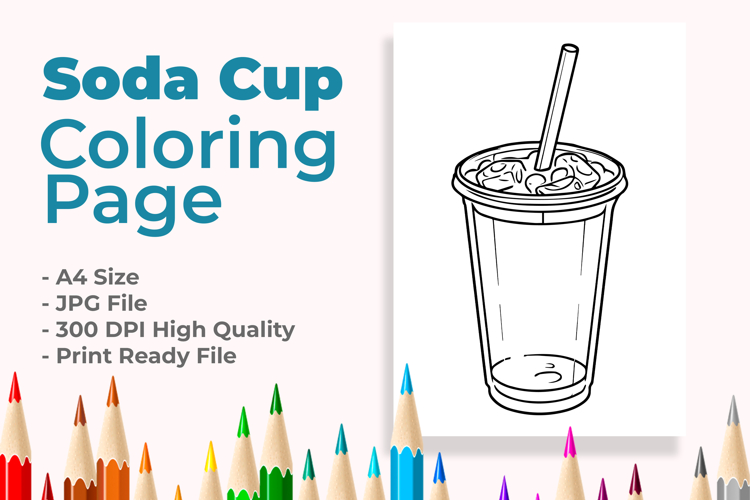 Soda Cup Coloring Page example image 1