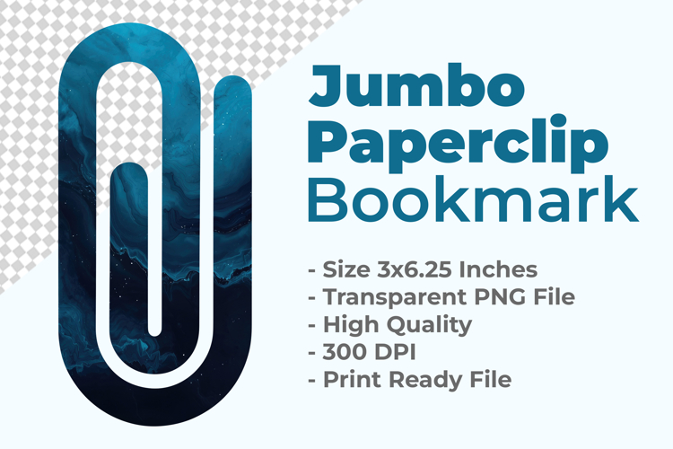 Blue Marble Jumbo Paperclip Bookmark example image 1