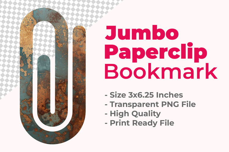 Rusty Jumbo Paperclip Bookmark example image 1