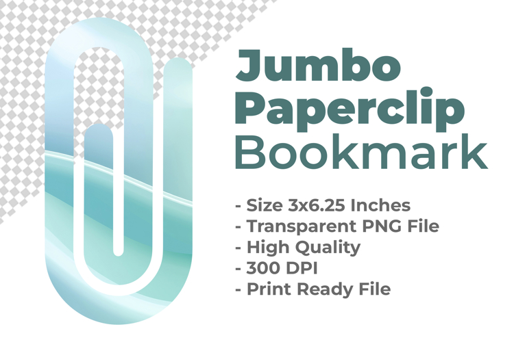 Pink Silk Jumbo Paperclip Bookmark example image 1