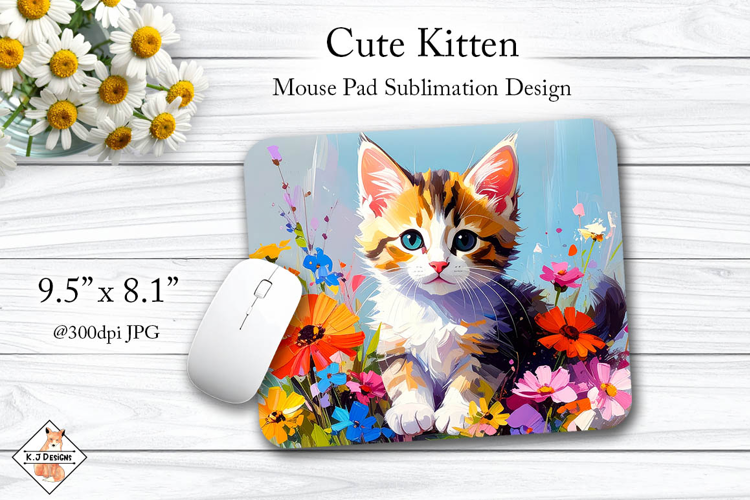 Cute Kitten mouse pad sublimation design