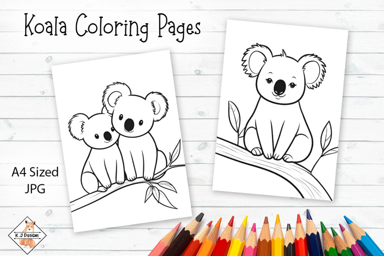 Coloring In Pages Koala Designs