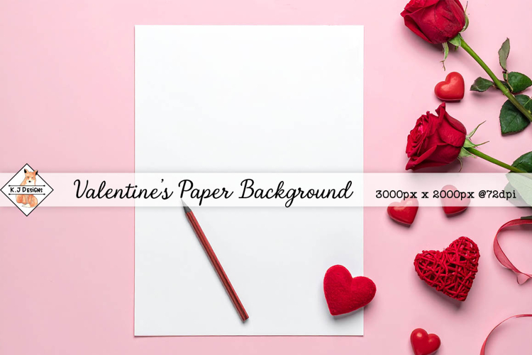 Valentines stationary paper mock up background jpg