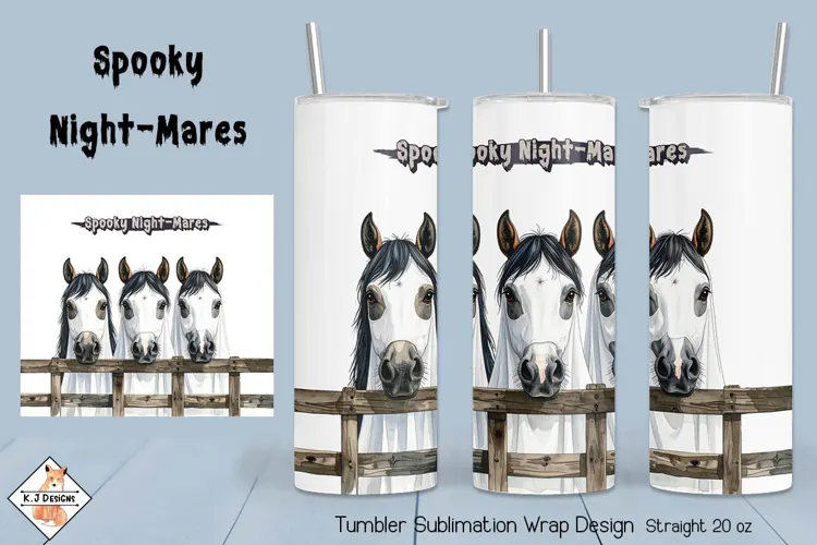 Spooky Night-Mares Halloween Tumbler Sublimation | 20 oz.