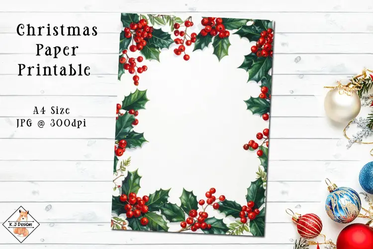 Christmas paper design printable