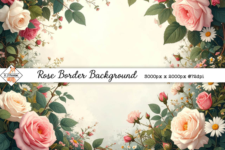 Rose Border Background jpg | Flower Designs