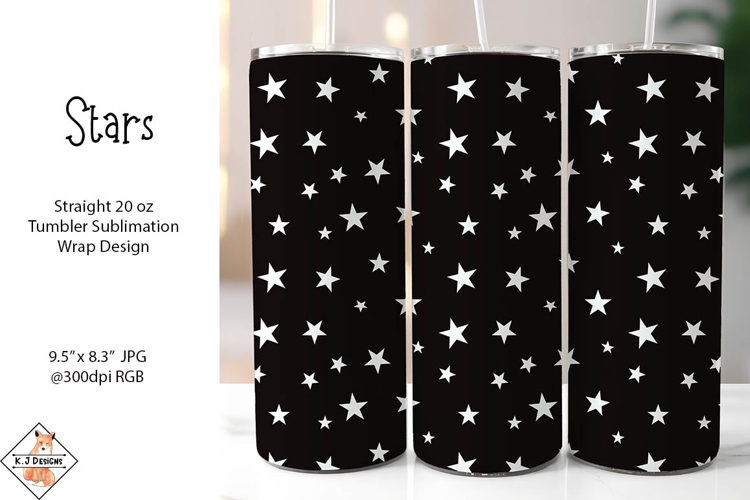 Stars Tumbler Sublimation Wrap