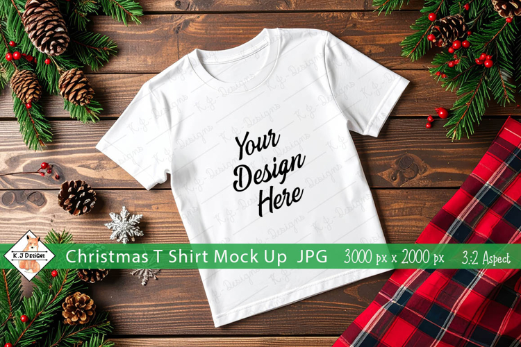 Christmas T Shirt Mock Up Photo JPG Background