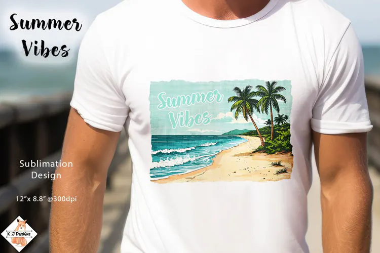 Summer Vibes Sublimation Design