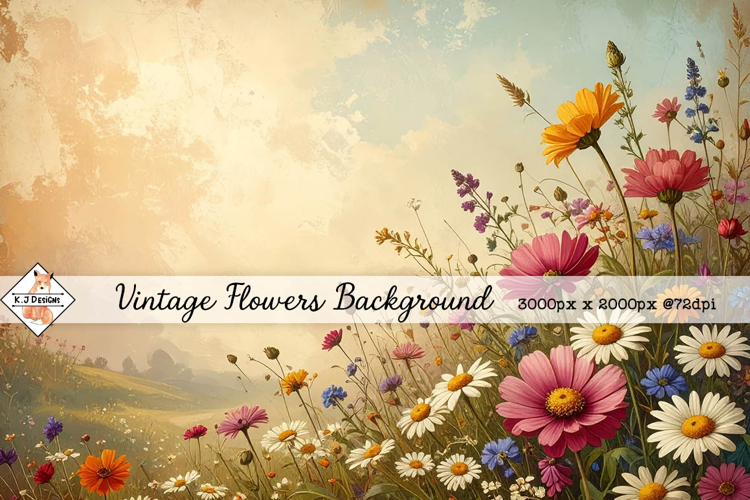 Vintage Flowers Background