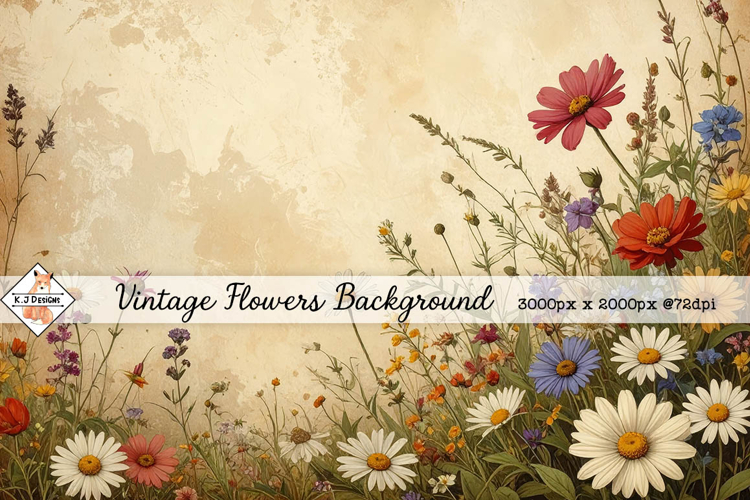 Vintage Flowers Background