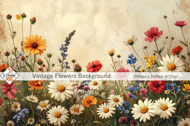 Vintage Flowers Background
