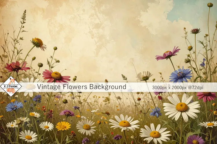 Vintage Flowers Background