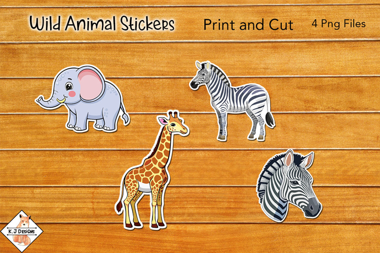 Wild Animal Stickers | Print and Cut