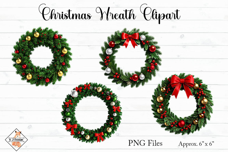 Christmas Wreaths Clipart PNG