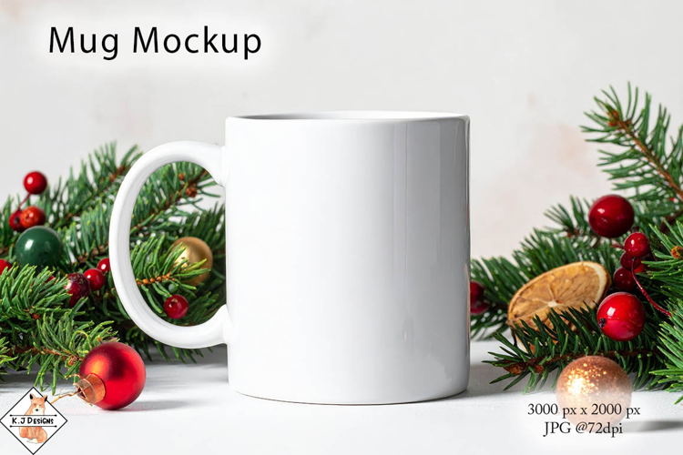 Christmas Mug mockup photo JPG