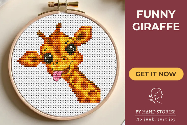 Funny Giraffe Cross Stitch Pattern PDF