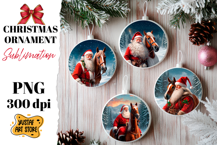 Christmas ornament sublimation. Santa Claus sublimation