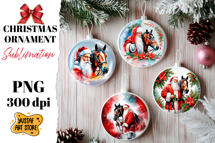 Christmas ornament sublimation. Santa Claus sublimation